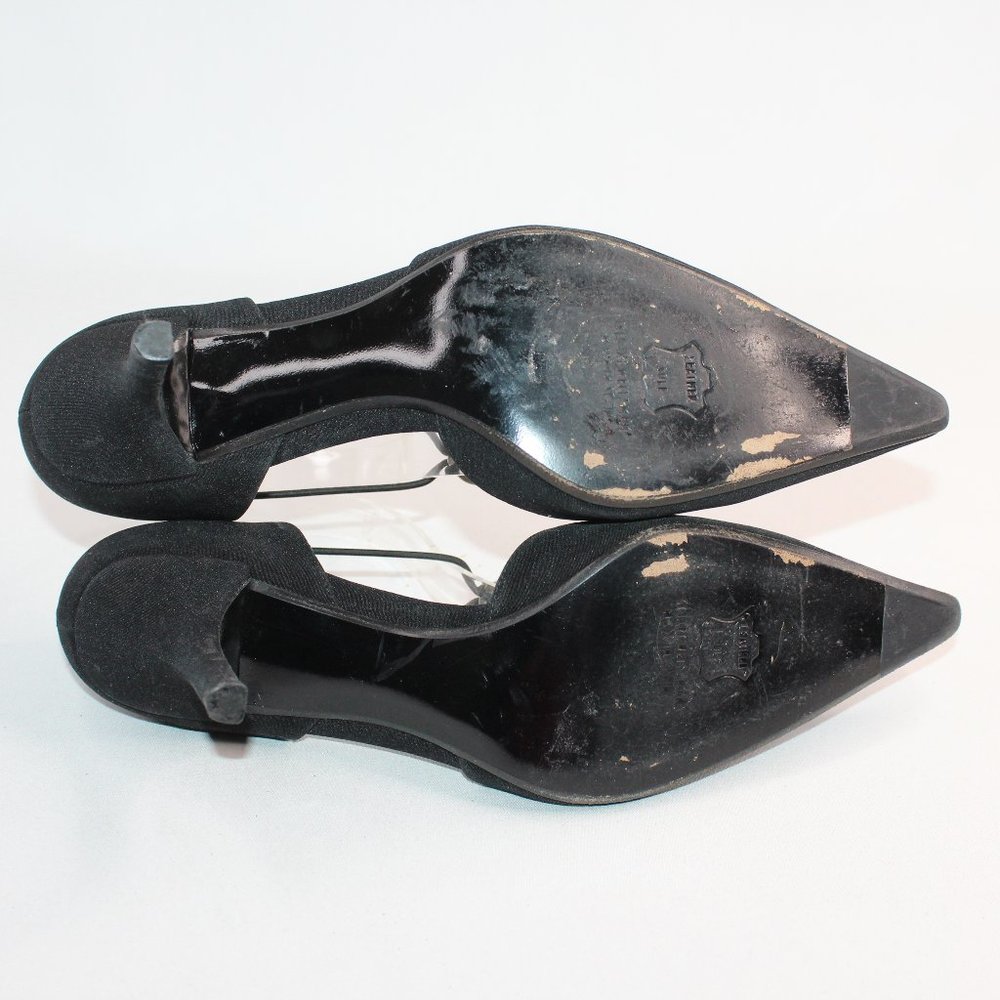 Stuart Weitzman Black Pointed Toe D'Orsay High Heels #123 - Picture 12 of 13